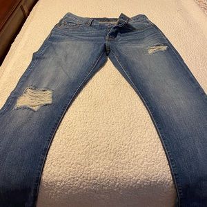 Levi’s Women’s 501 CT Button Fly Distressed Boyfriend Jeans